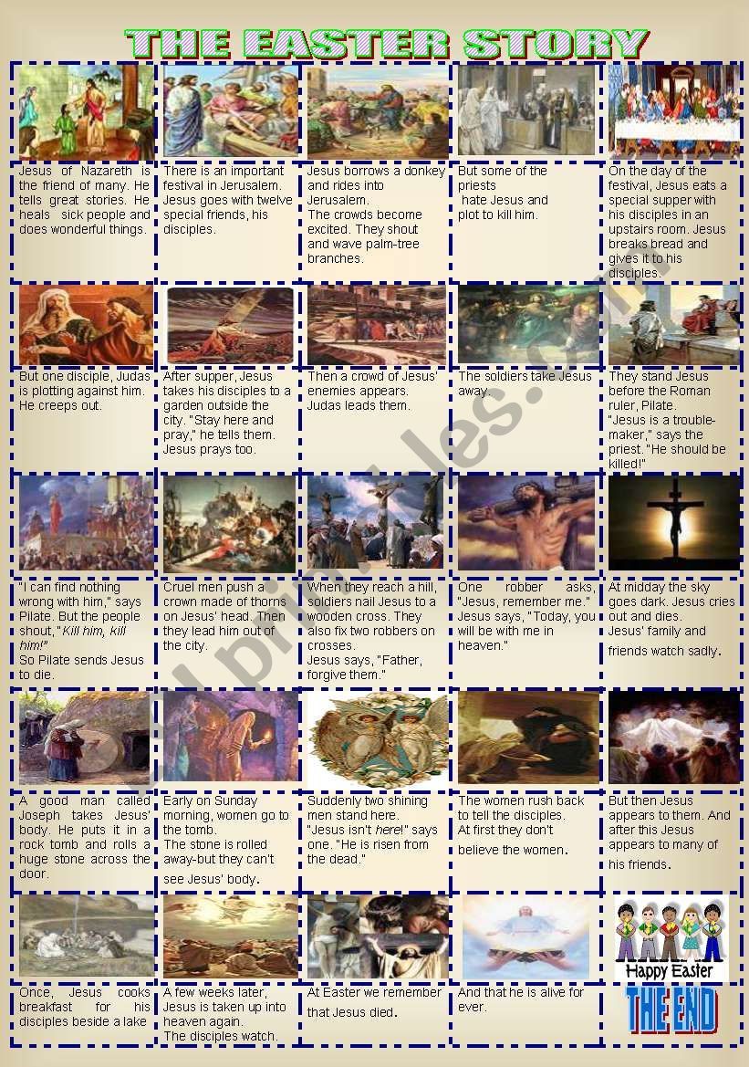 THE EASTER STORY(1)/SIX TASKS worksheet