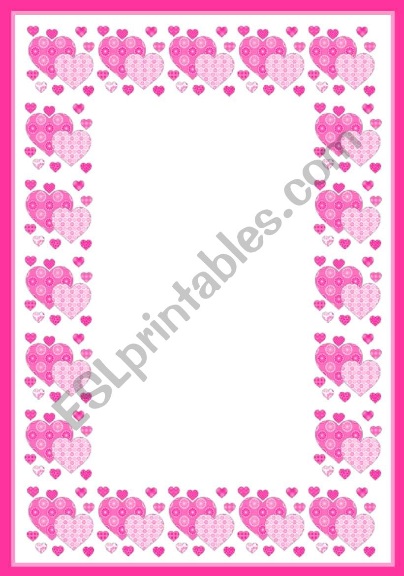 hearts worksheet