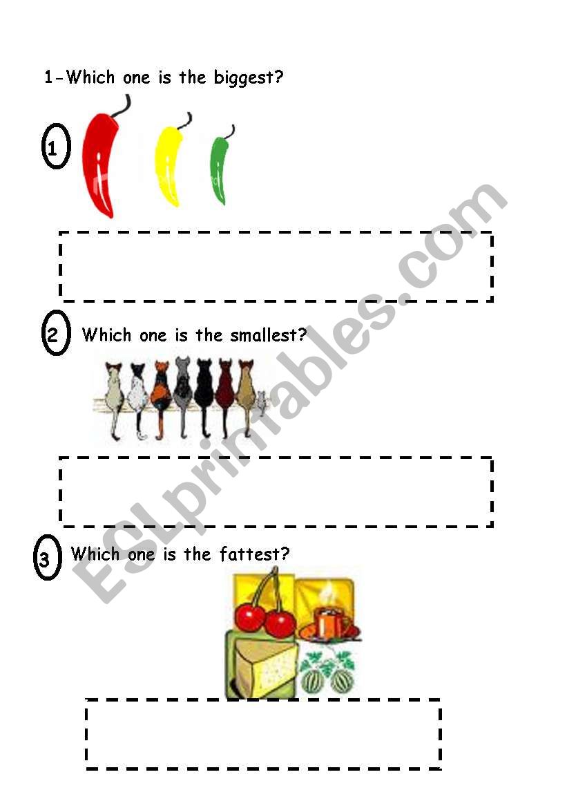 comparative superlative worksheet