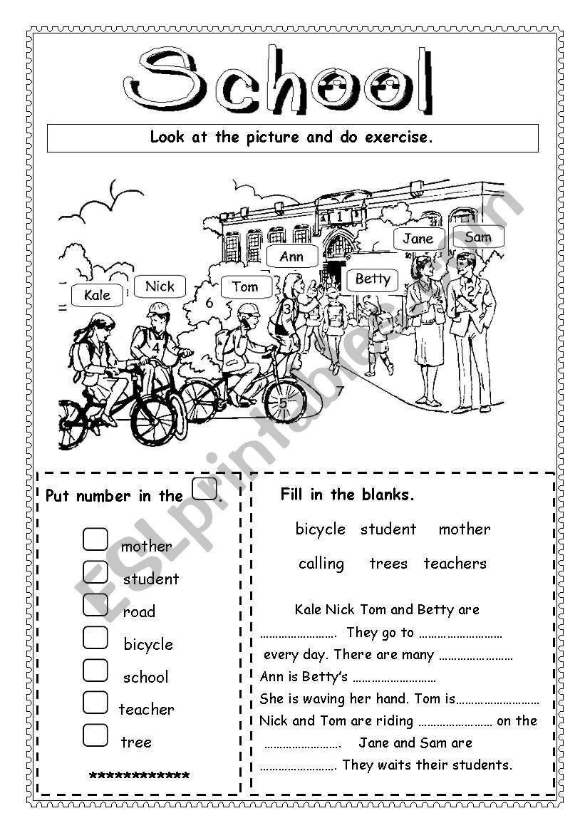 School worksheet