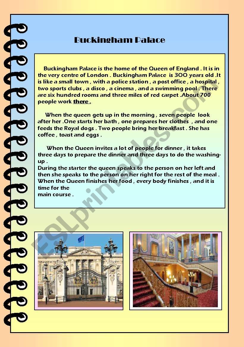 Buckingham Palace worksheet