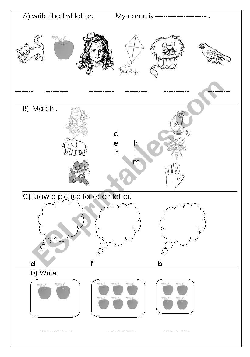 a - m worksheet