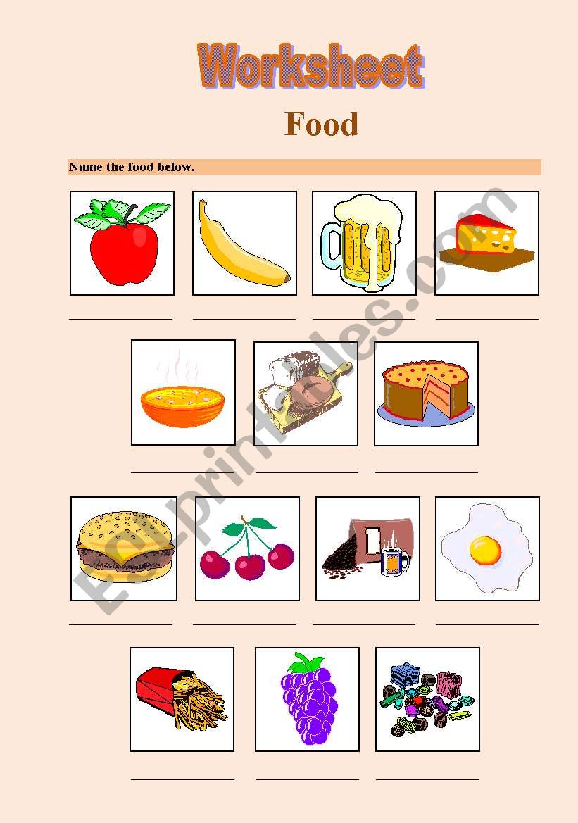 Food worksheet