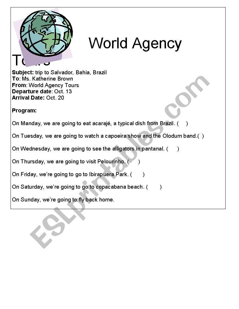 Future with going to worksheet