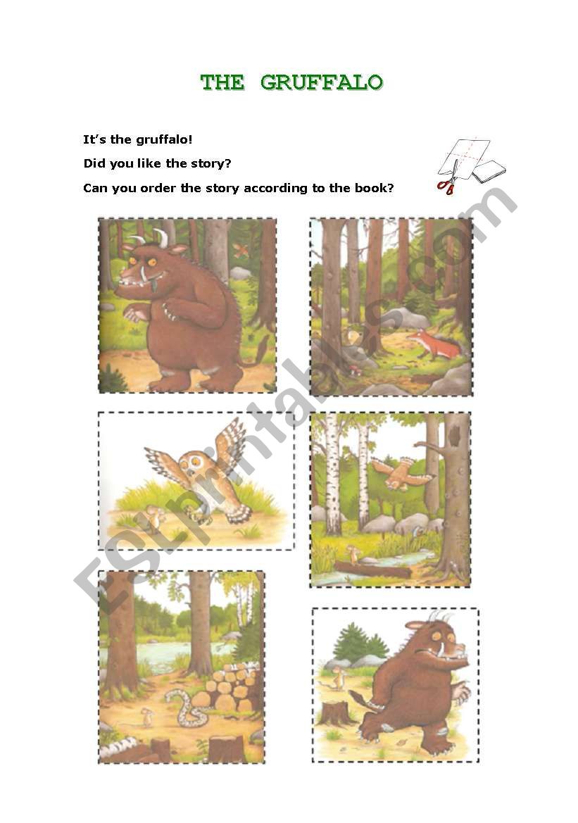 The gruffalo worksheet