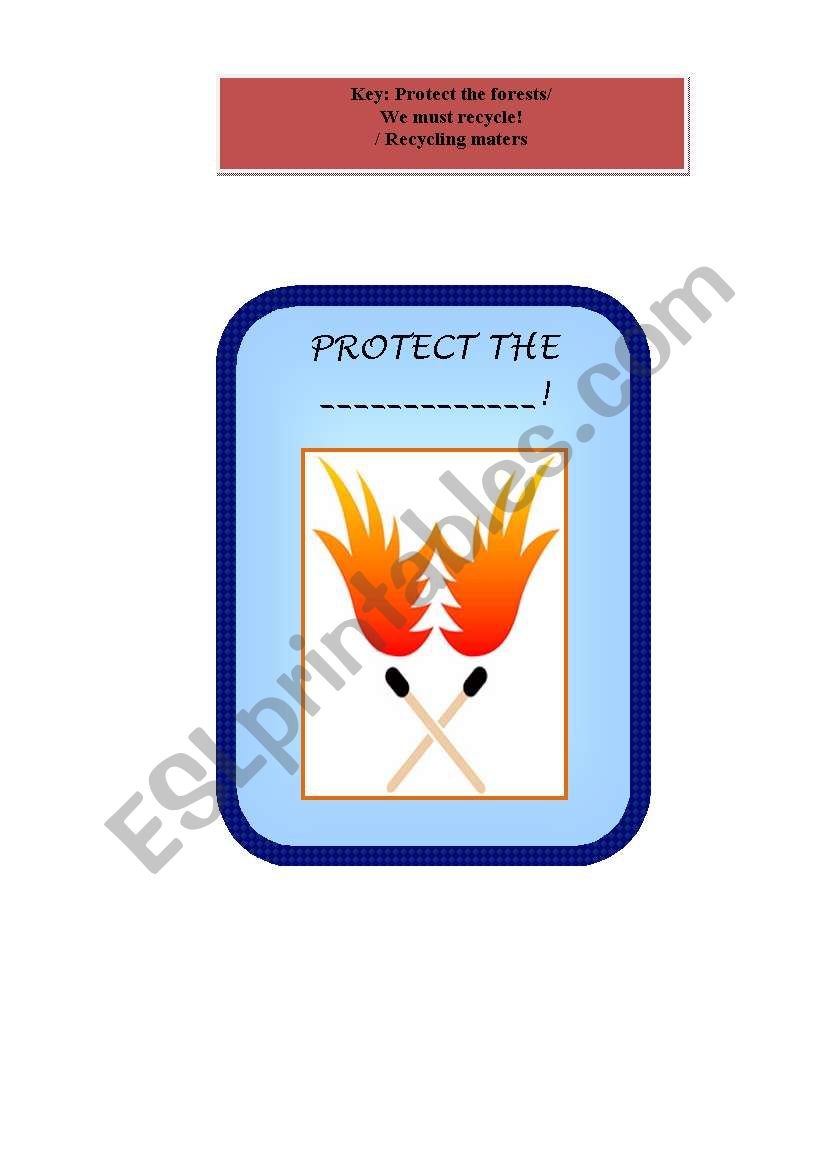 Environment Cards worksheet