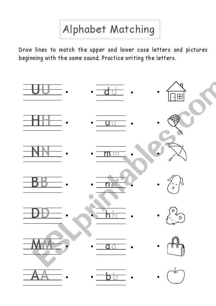 Alphabet Matching 1 worksheet
