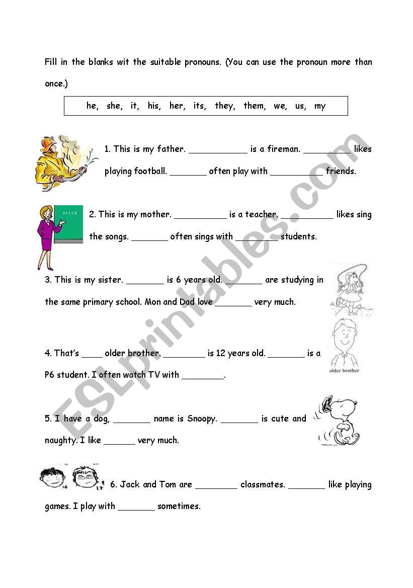 Pron-1 worksheet