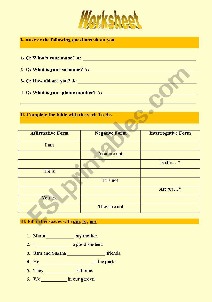 revisions worksheet