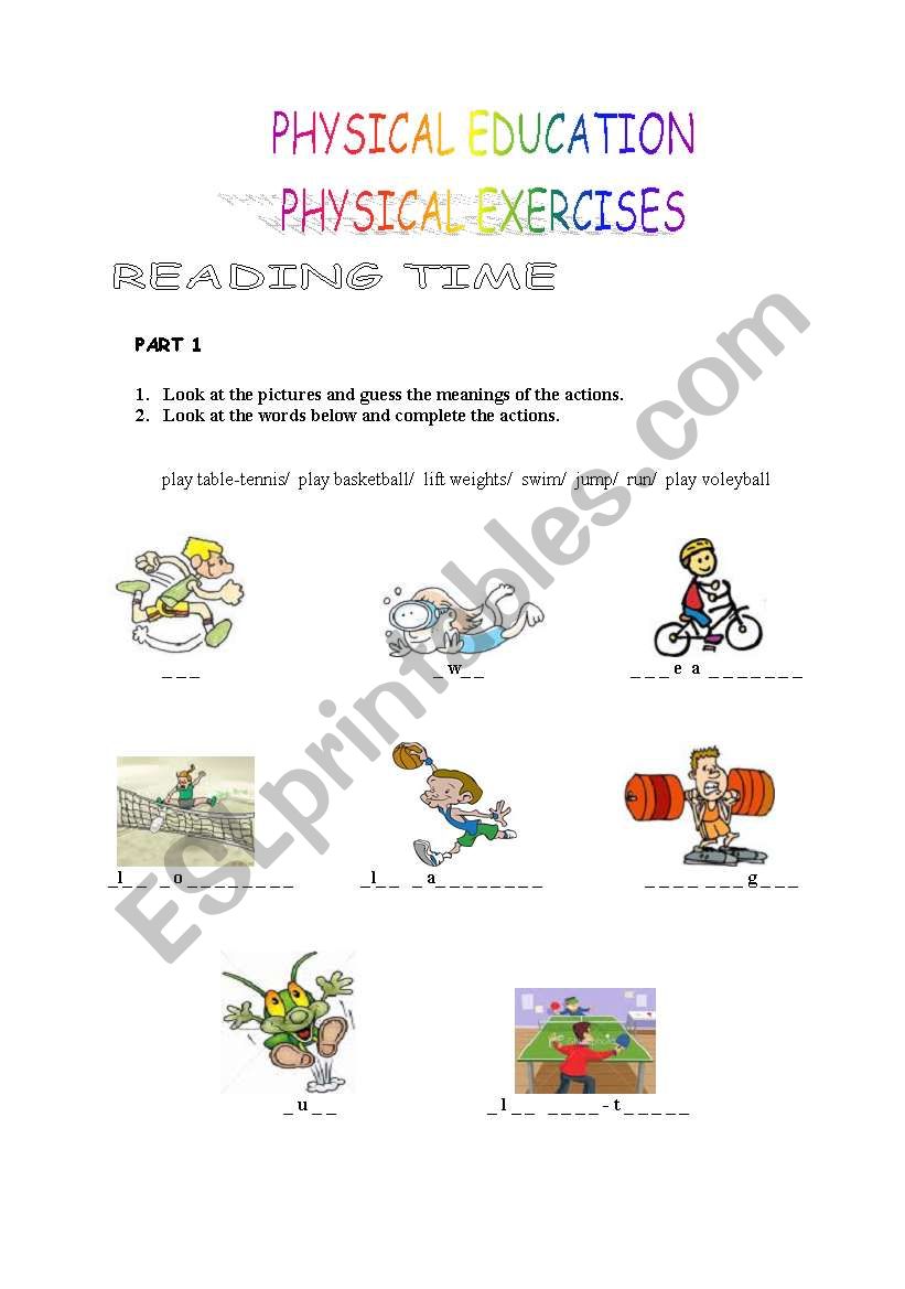 physical education/ physical exercises