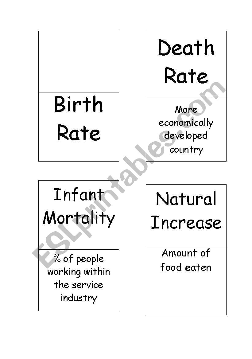 Development Dominos worksheet
