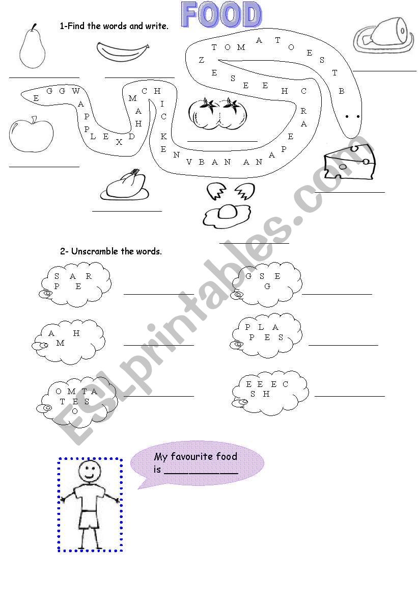 FOOD worksheet