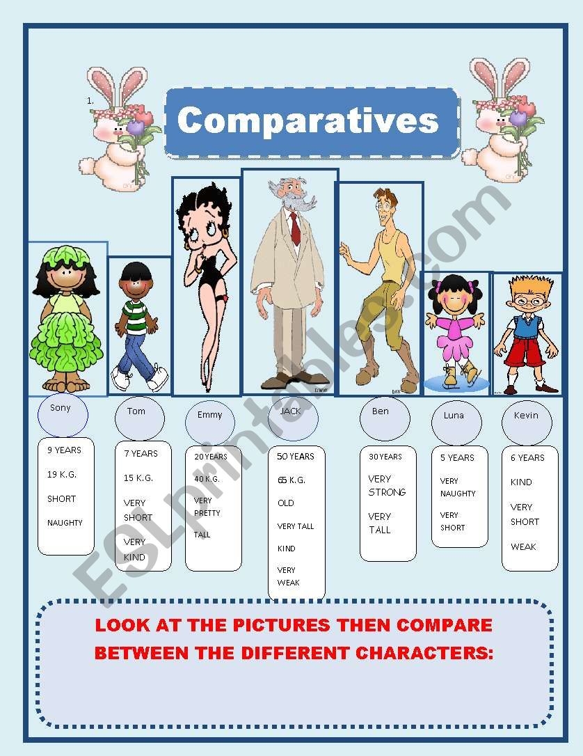 comparatives worksheet