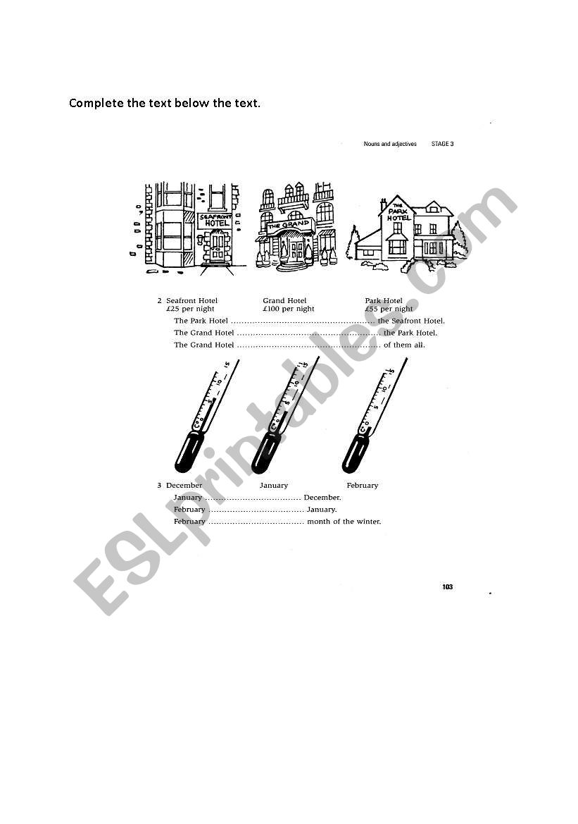 Adjective worksheet