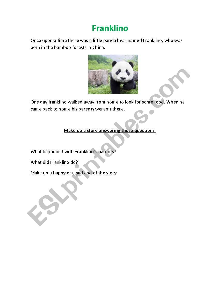 Endangered animals (Panda) worksheet