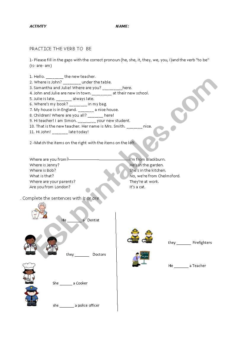 an -a article worksheet