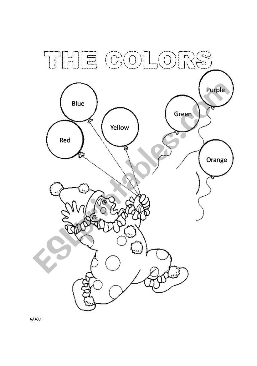 The Colors worksheet