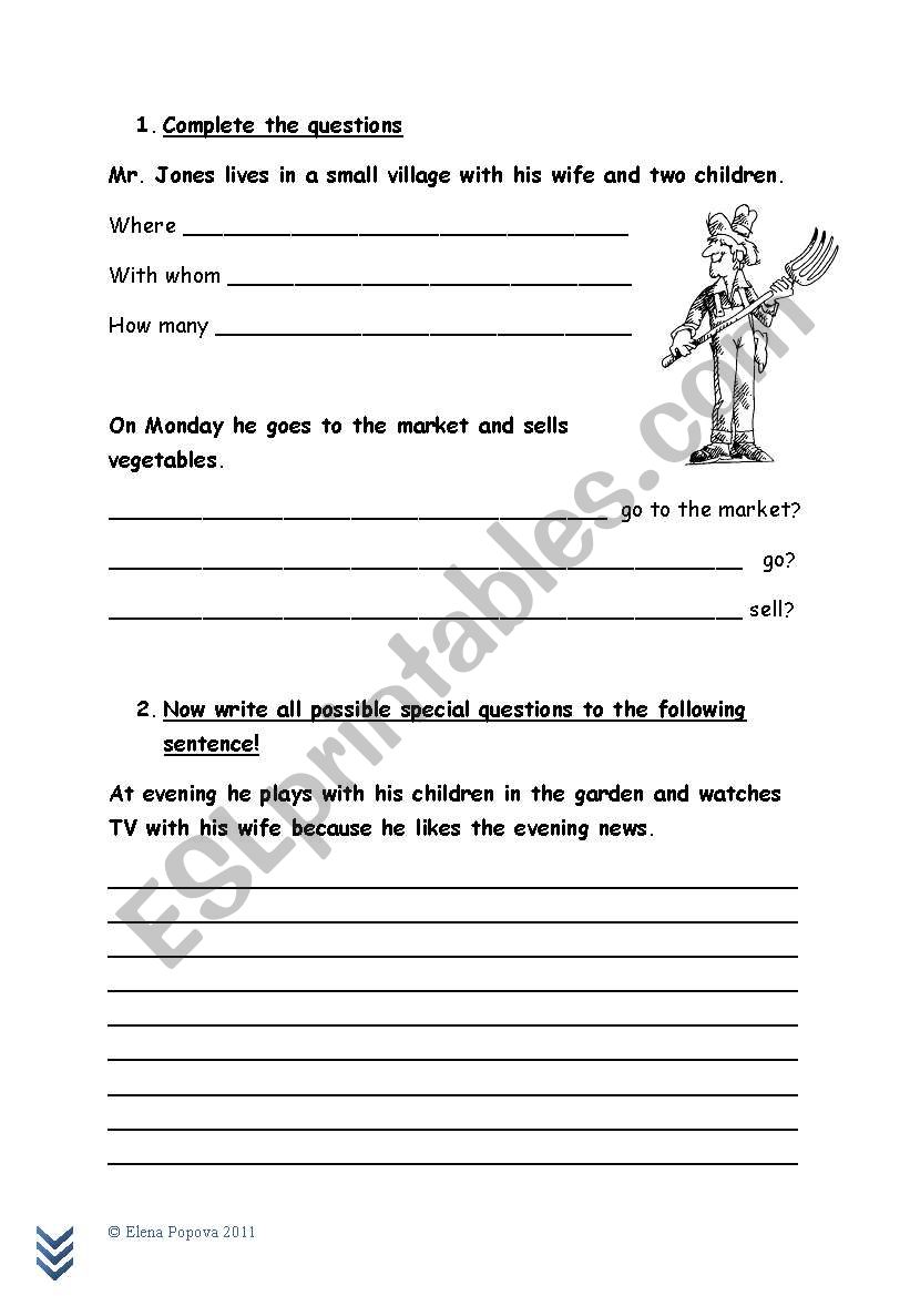 Mr. Jones Day worksheet