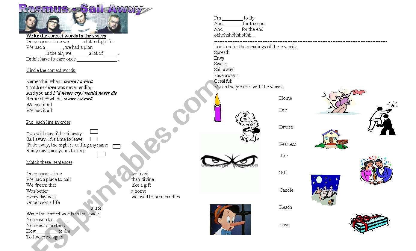 Sail Away worksheet