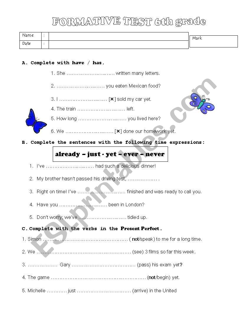 present perfect past tense (2)