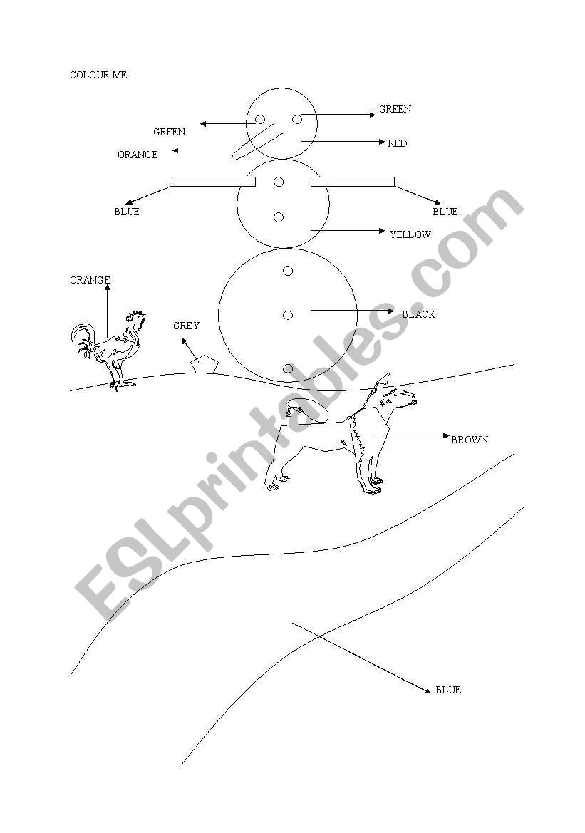 Colour Me worksheet