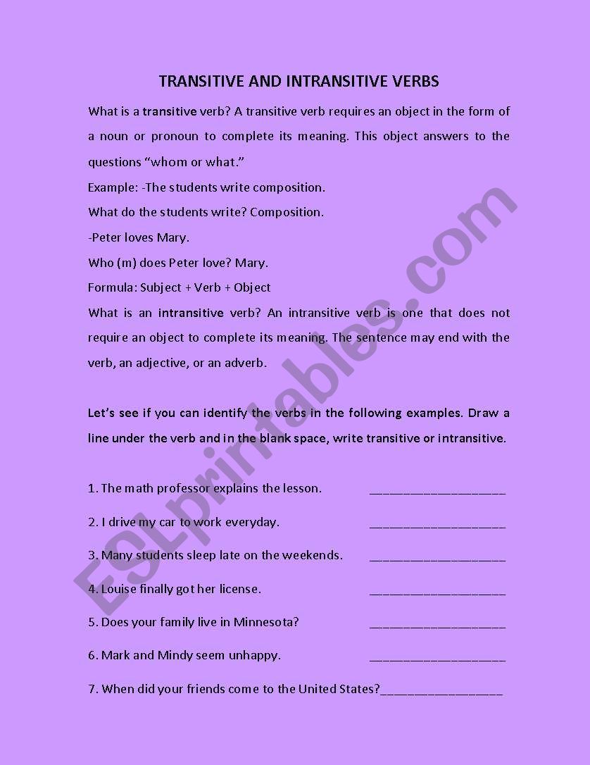 transitive-and-intransitive-verb-worksheet