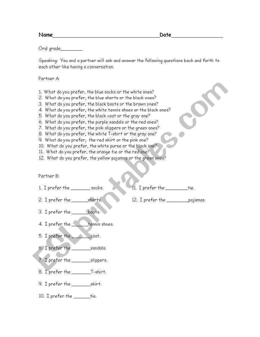 Conversation   Dialogue  worksheet