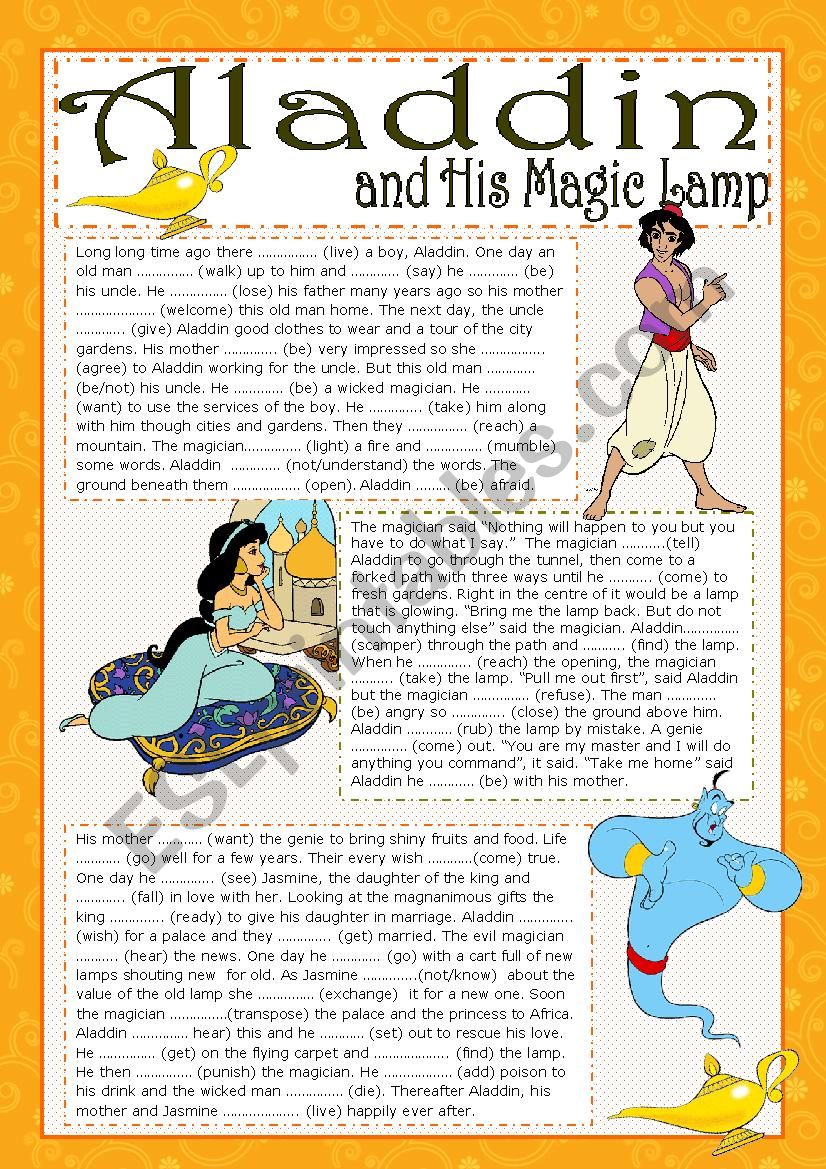 ALADDIN AND HIS MAGIC LAMP (editable)