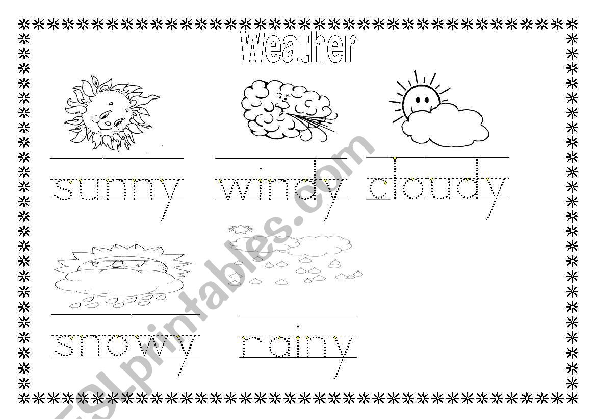 weather esl worksheet by sandra f