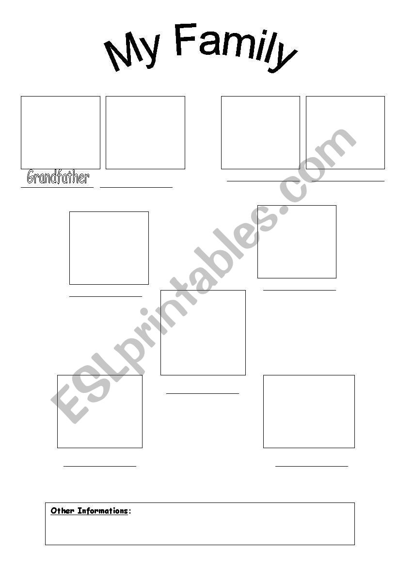 My Family worksheet