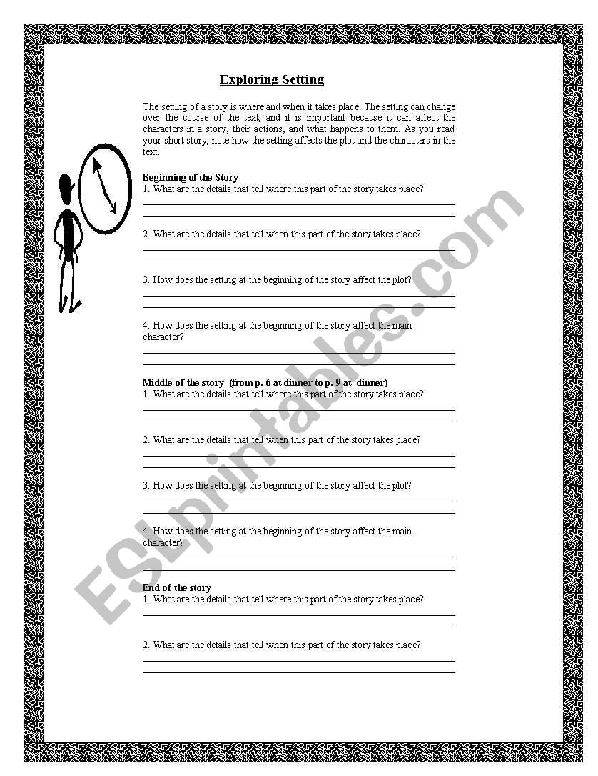 Exploring Texts worksheet