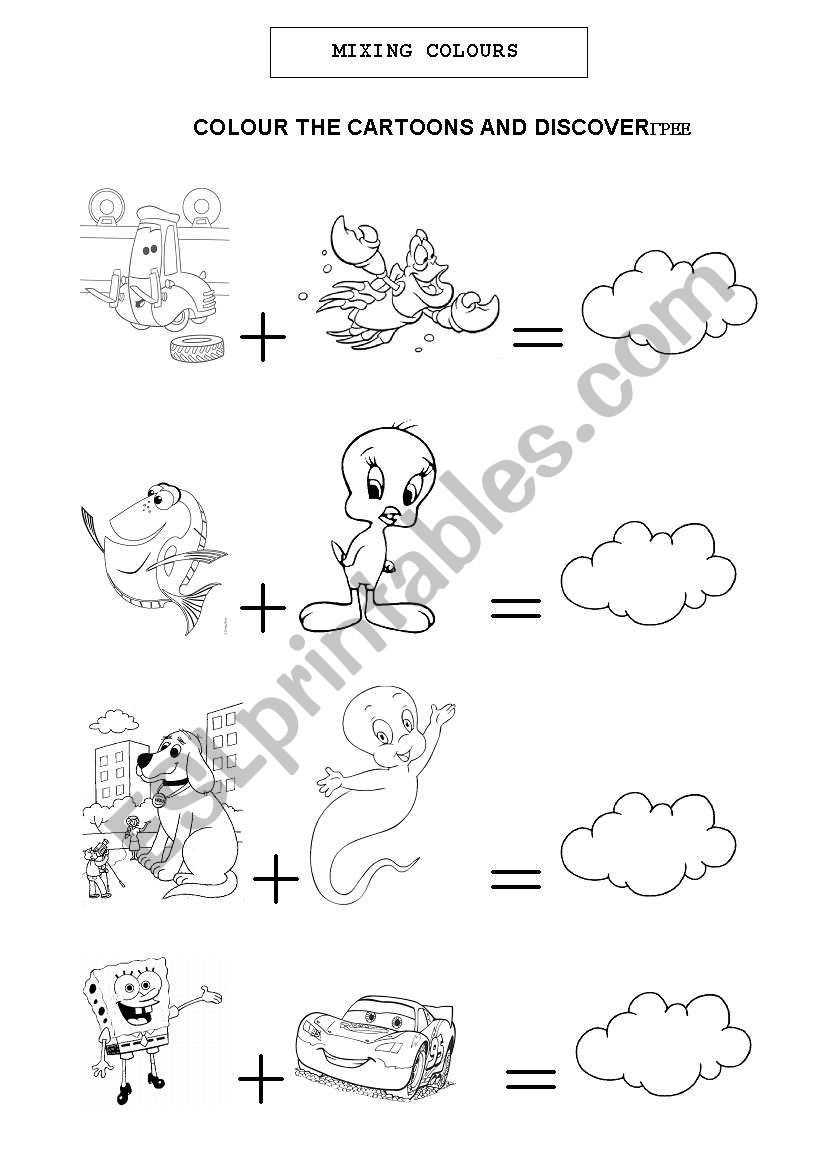 MIXING COLOURS worksheet