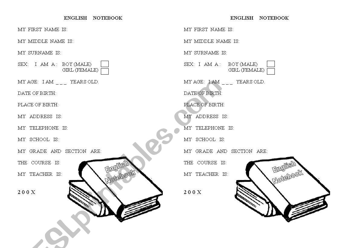 File English worksheet