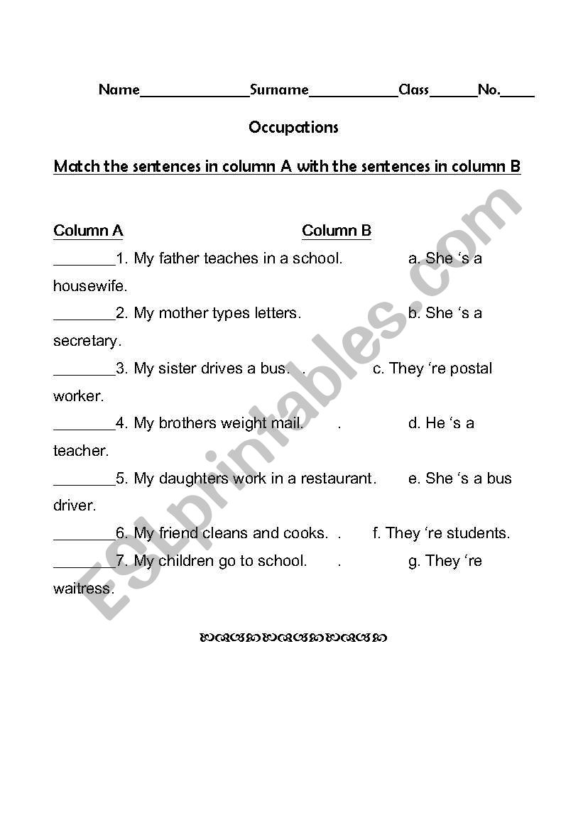 Job worksheet