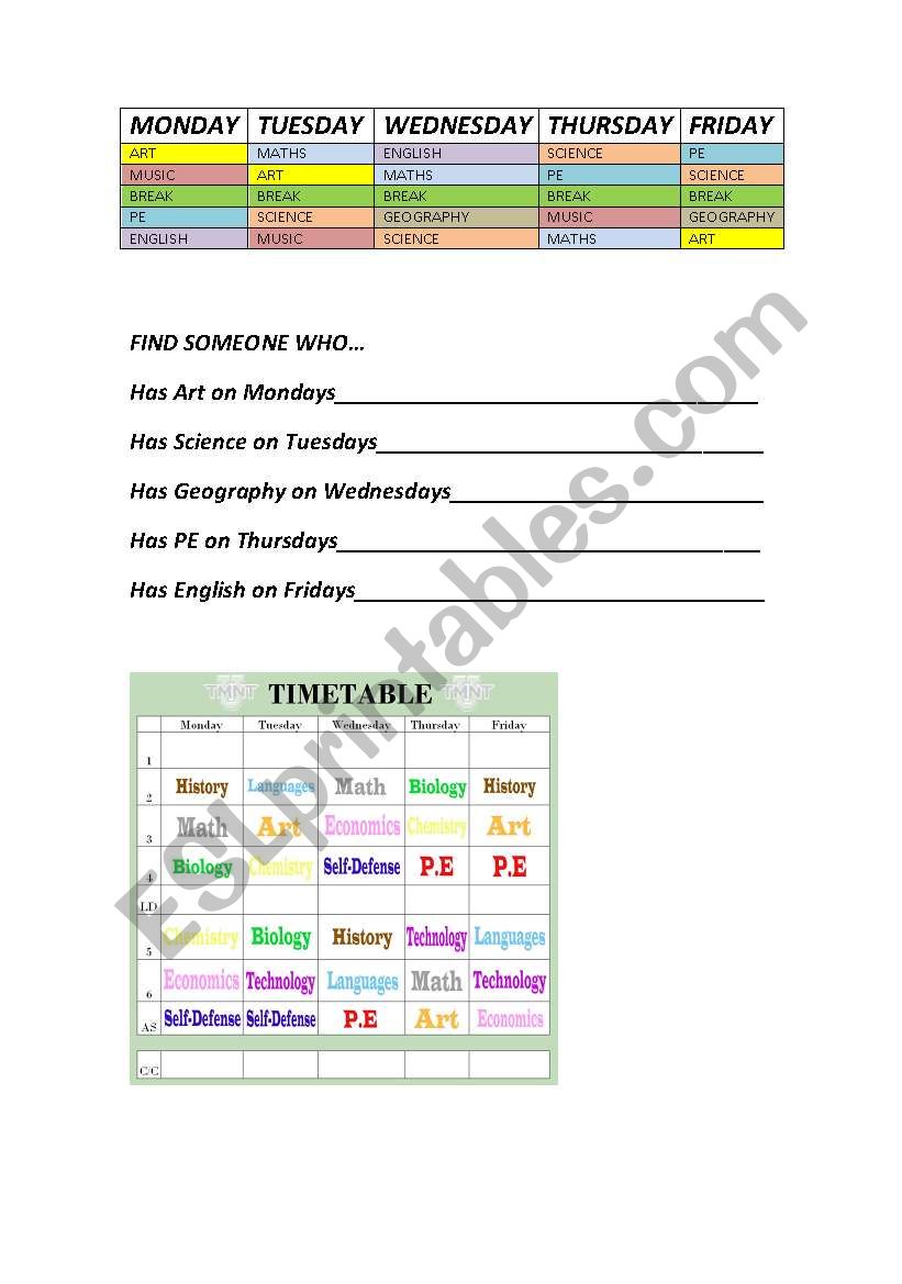 Find sb who... worksheet