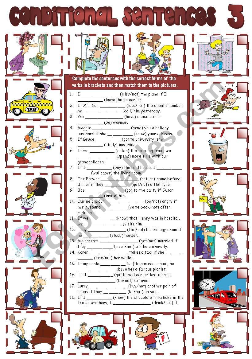 CONDITIONAL SENTENCES - type 3 (B&W + KEY included)