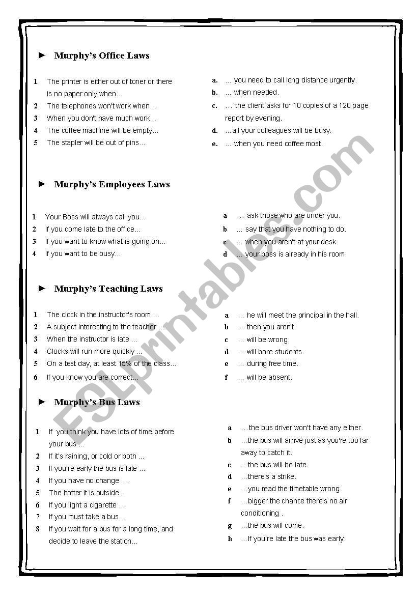 if clauses type 1 + key worksheet