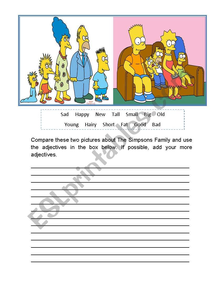 Comparison, The Simpsons Family.