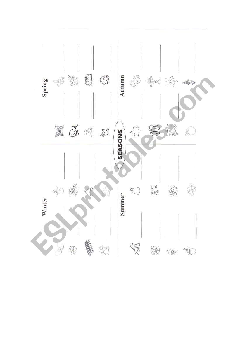 Seasons worksheet