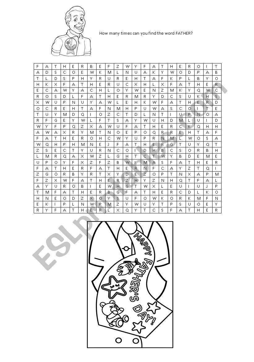 fathers day worksheet