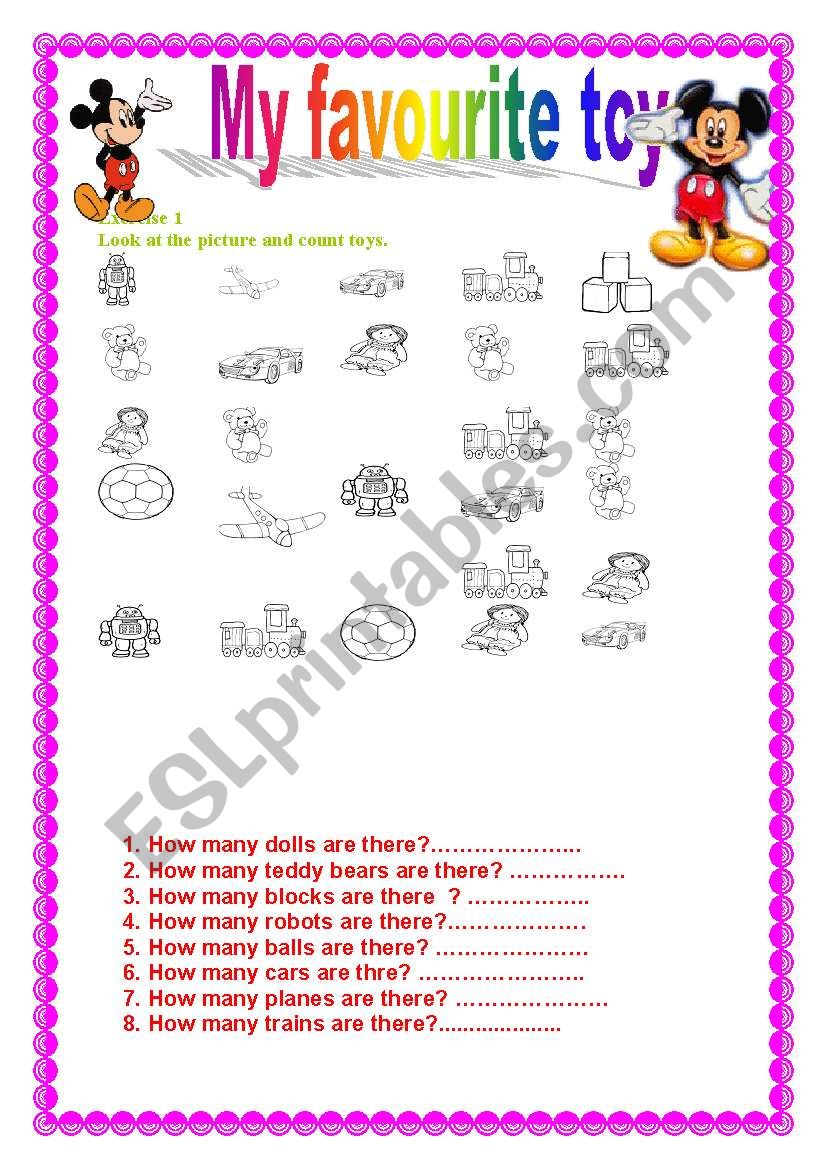 My favourite toy part 2   worksheet