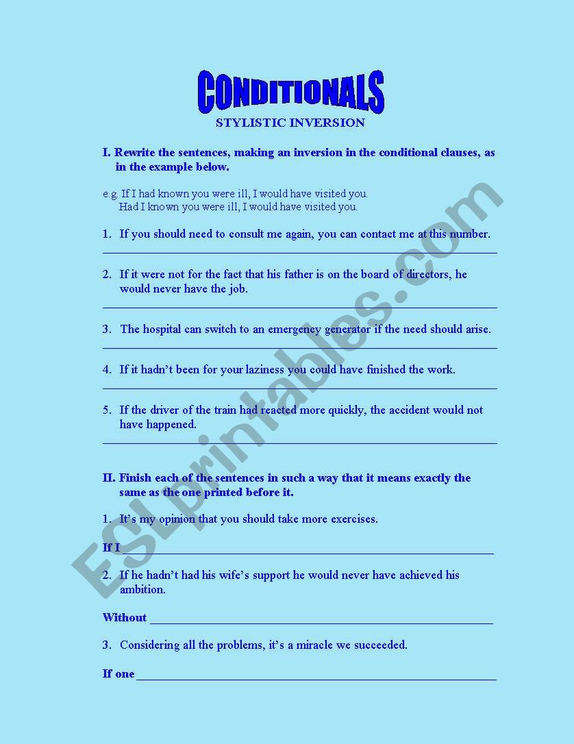 Conditional Transformations - stylistic inversion