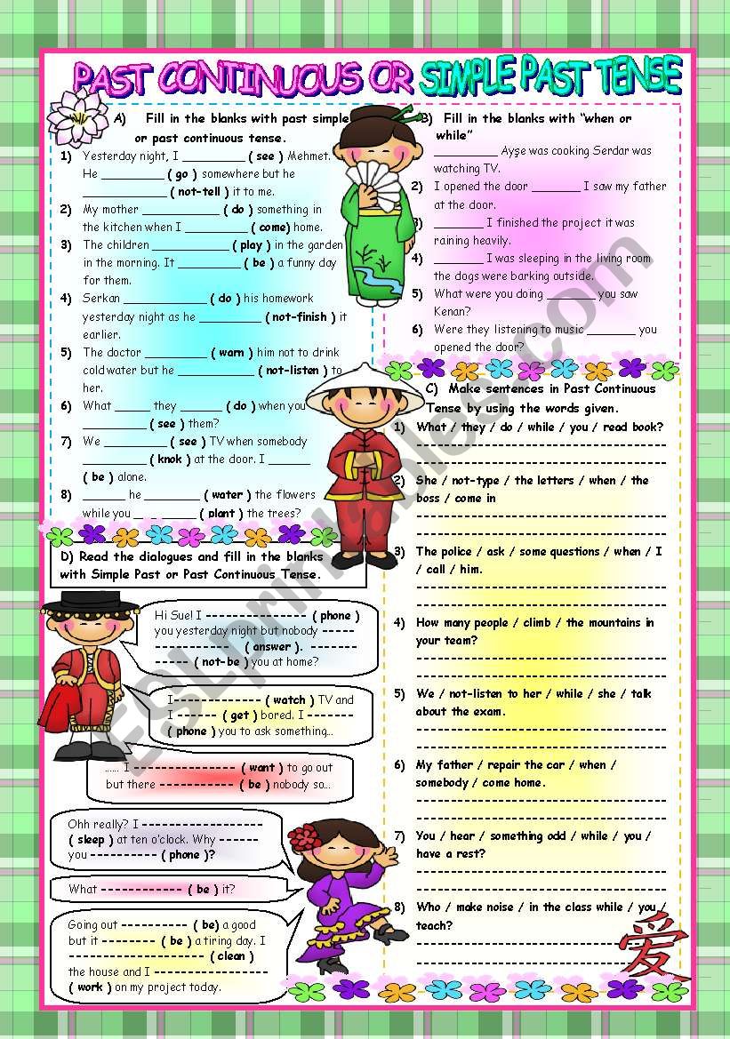 Past Continuous or Simple Past Tense