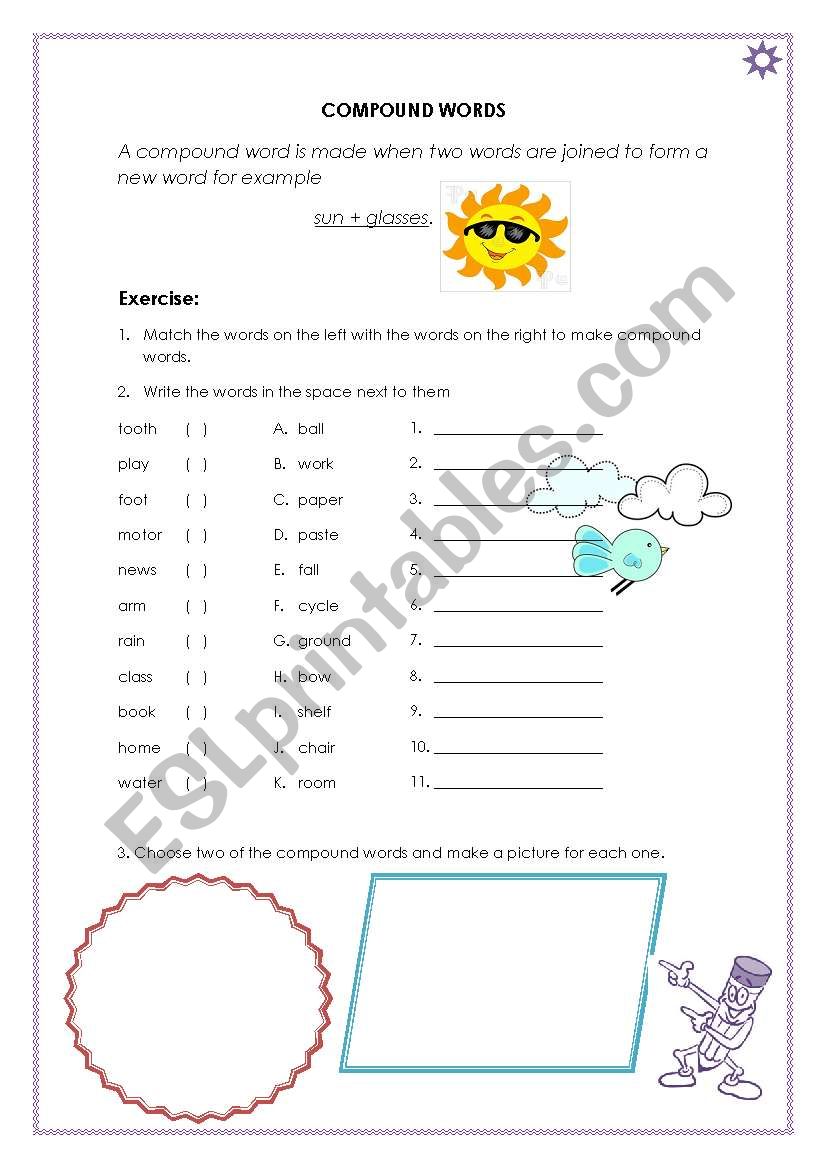 compound words worksheet