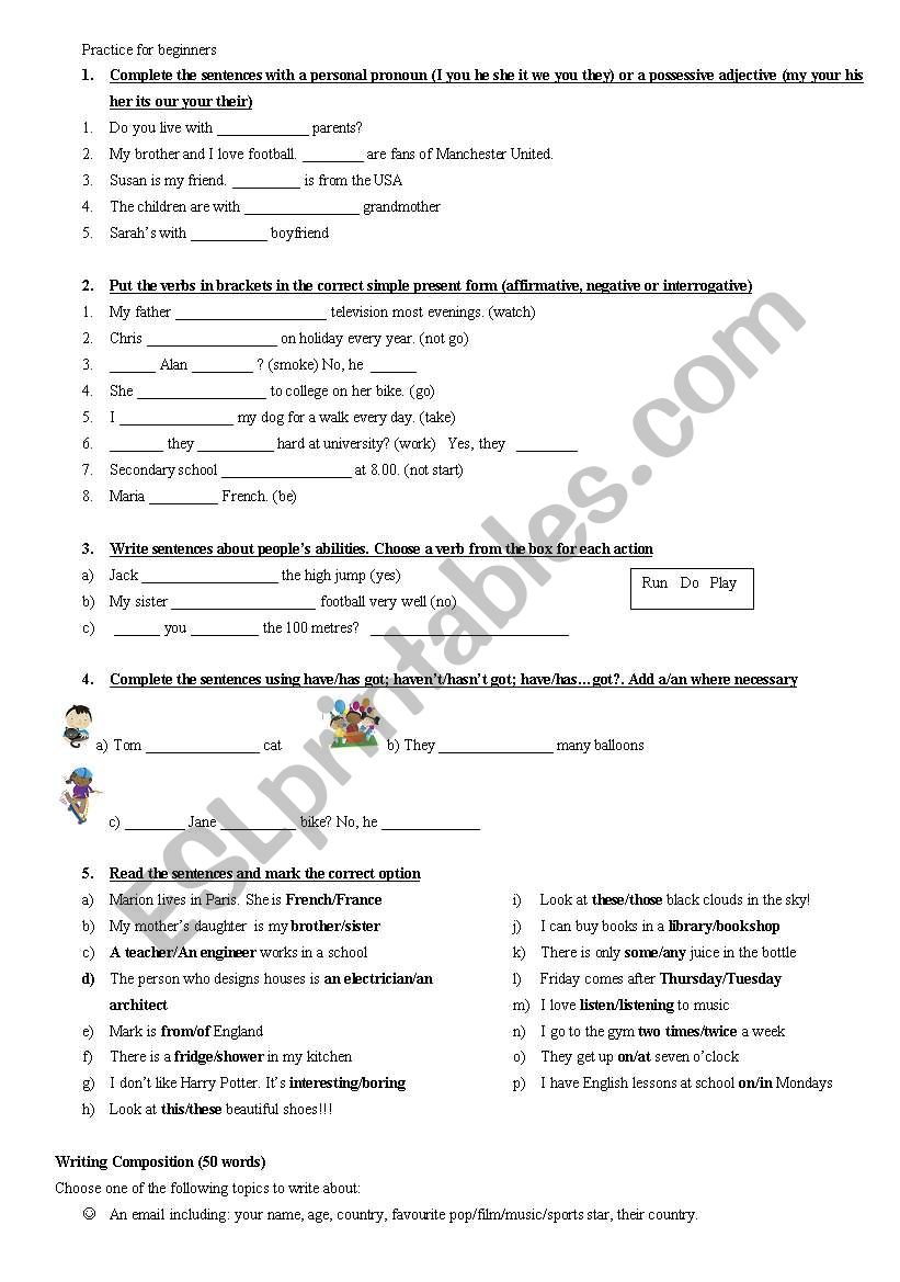 Practice for beginner students