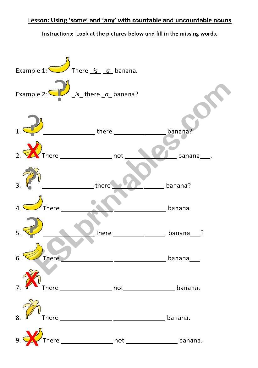 some and any worksheet worksheet