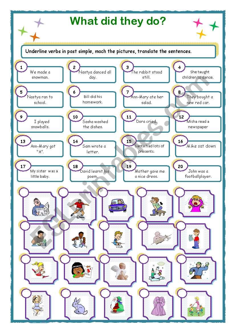 past simple   worksheet