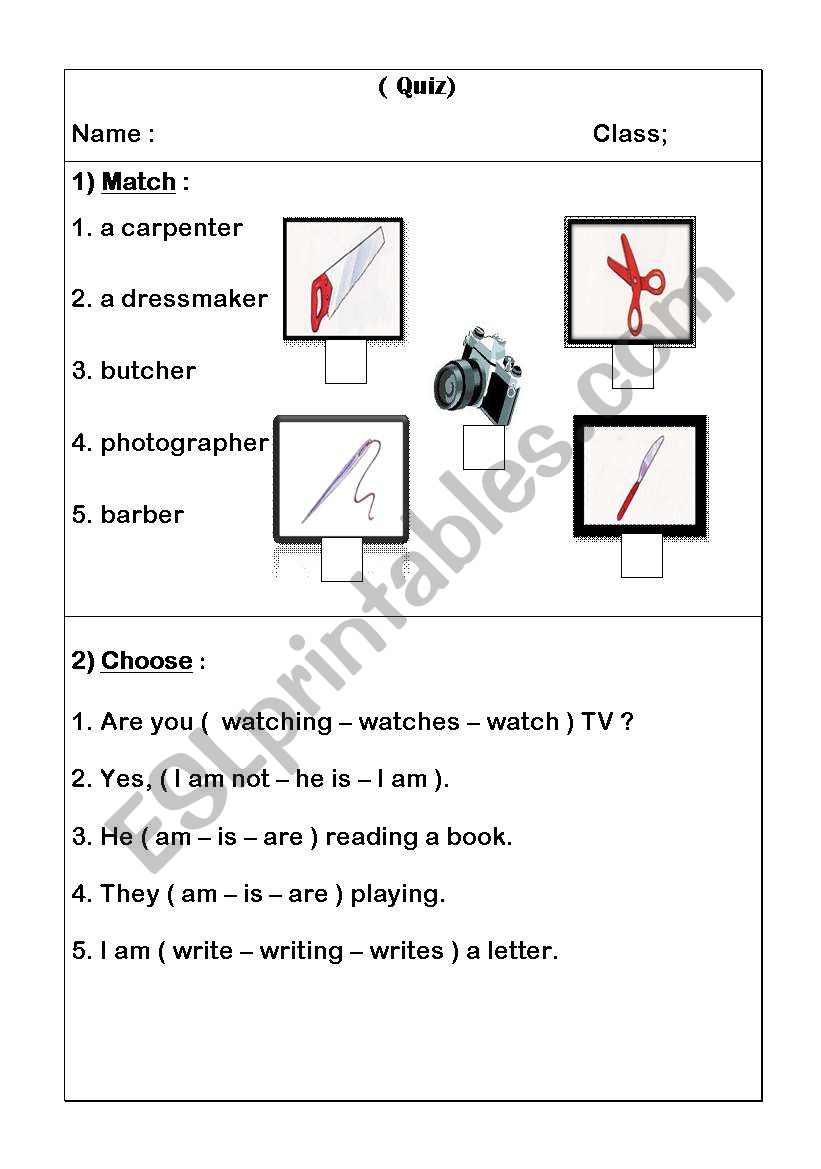 Things we use at home worksheet