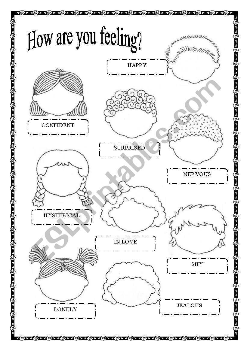 How are you feeling? worksheet