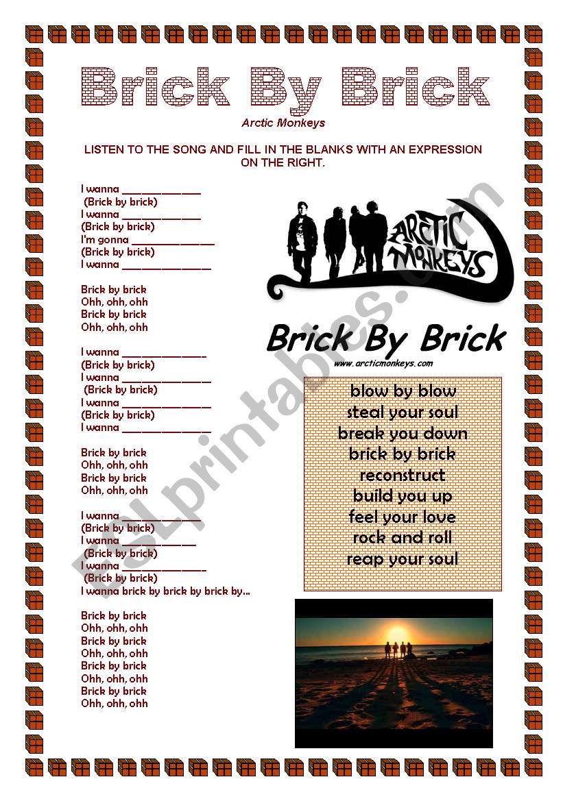 Brick by brick worksheet
